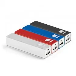 Carregador Power Bank Bateria Alumínio Portátil USB 2600MAH Personalizado 